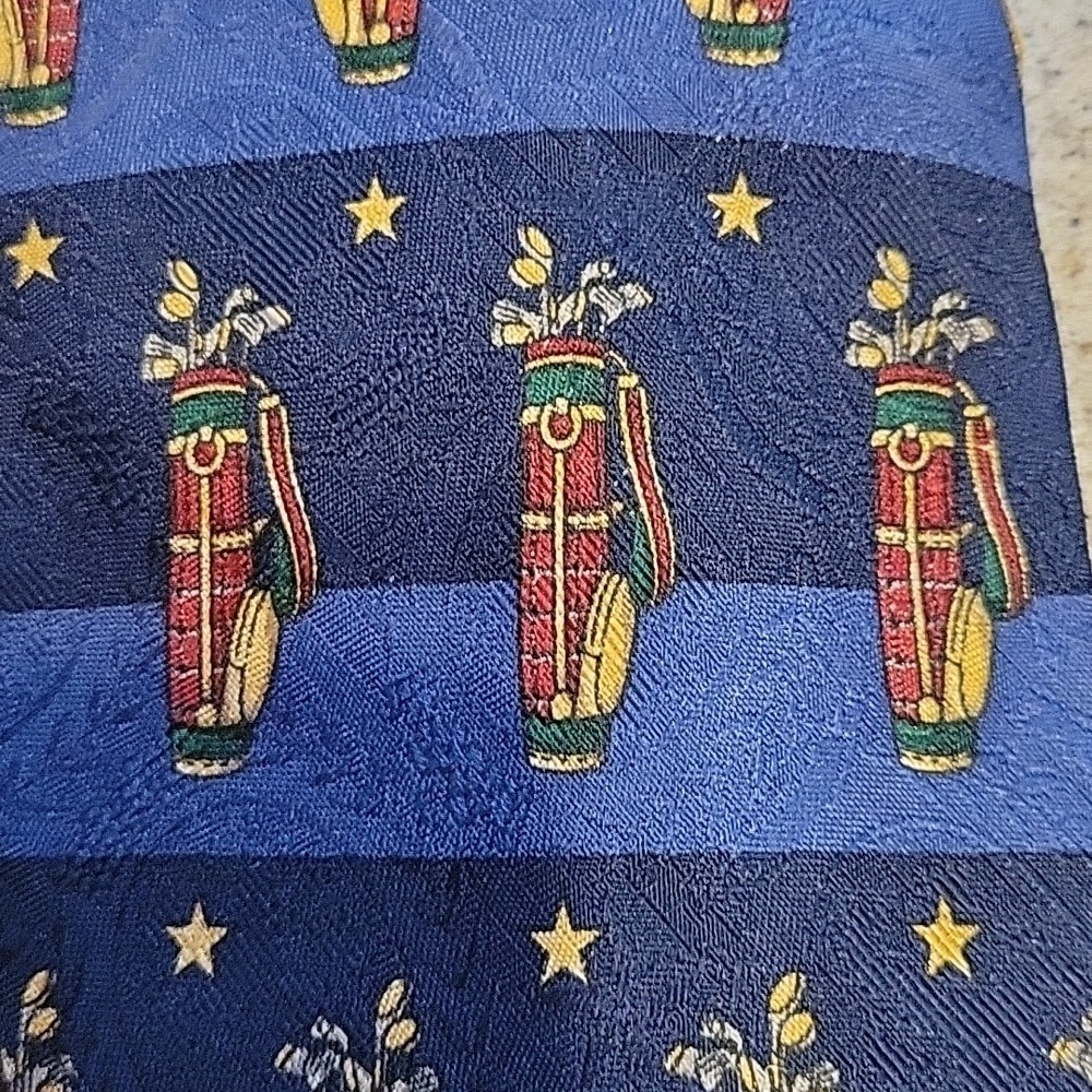 Tommy Hilfiger Vintage 100% Italian Silk Golf Theme Ties 3 Piece Lot Made in USA - Picture 3 of 14